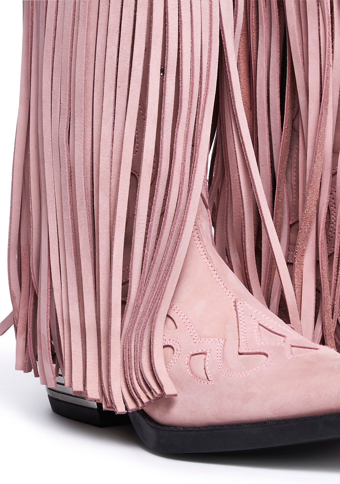 Pink West C6 Fringe Cowboy Boots - Image 2
