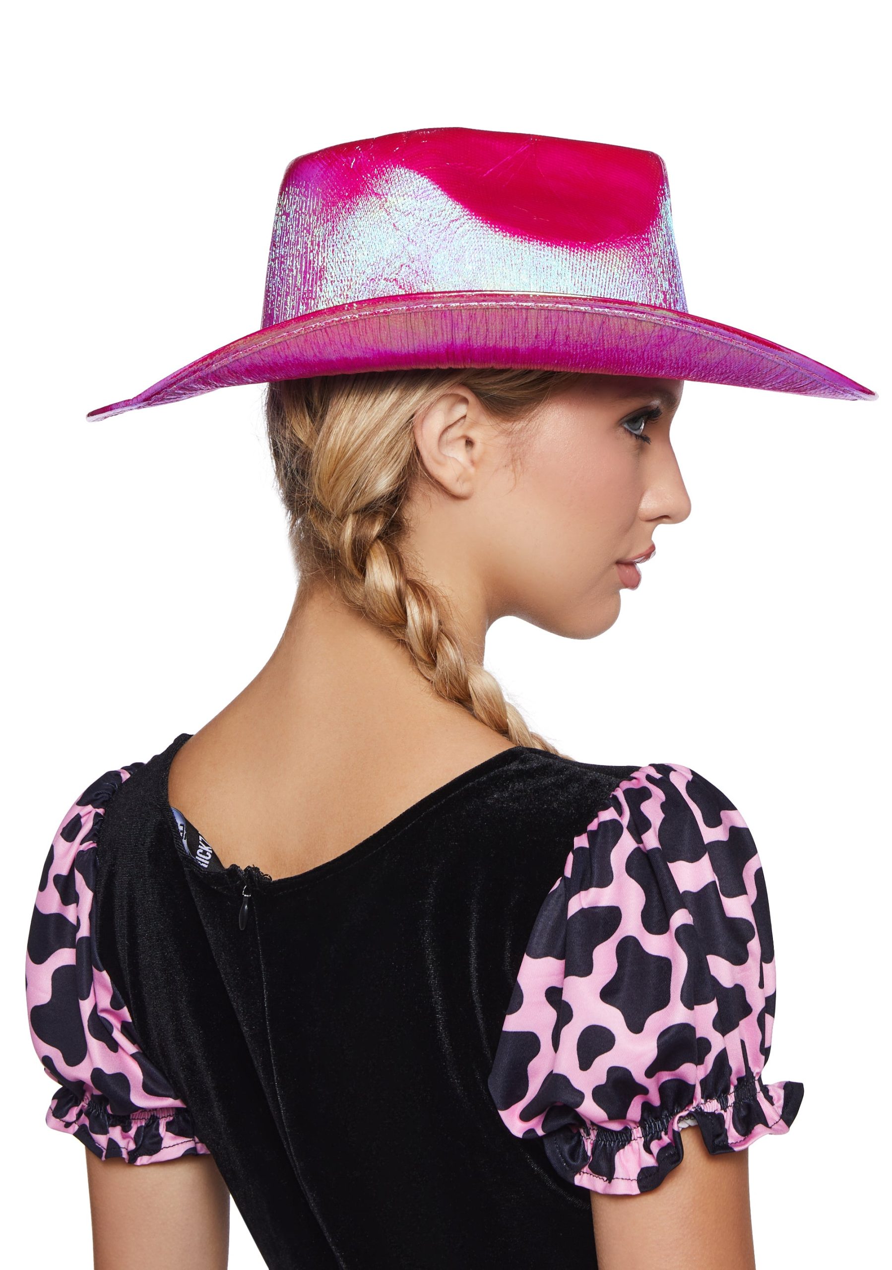 Metallic Pink Cowboy Hat - Image 3