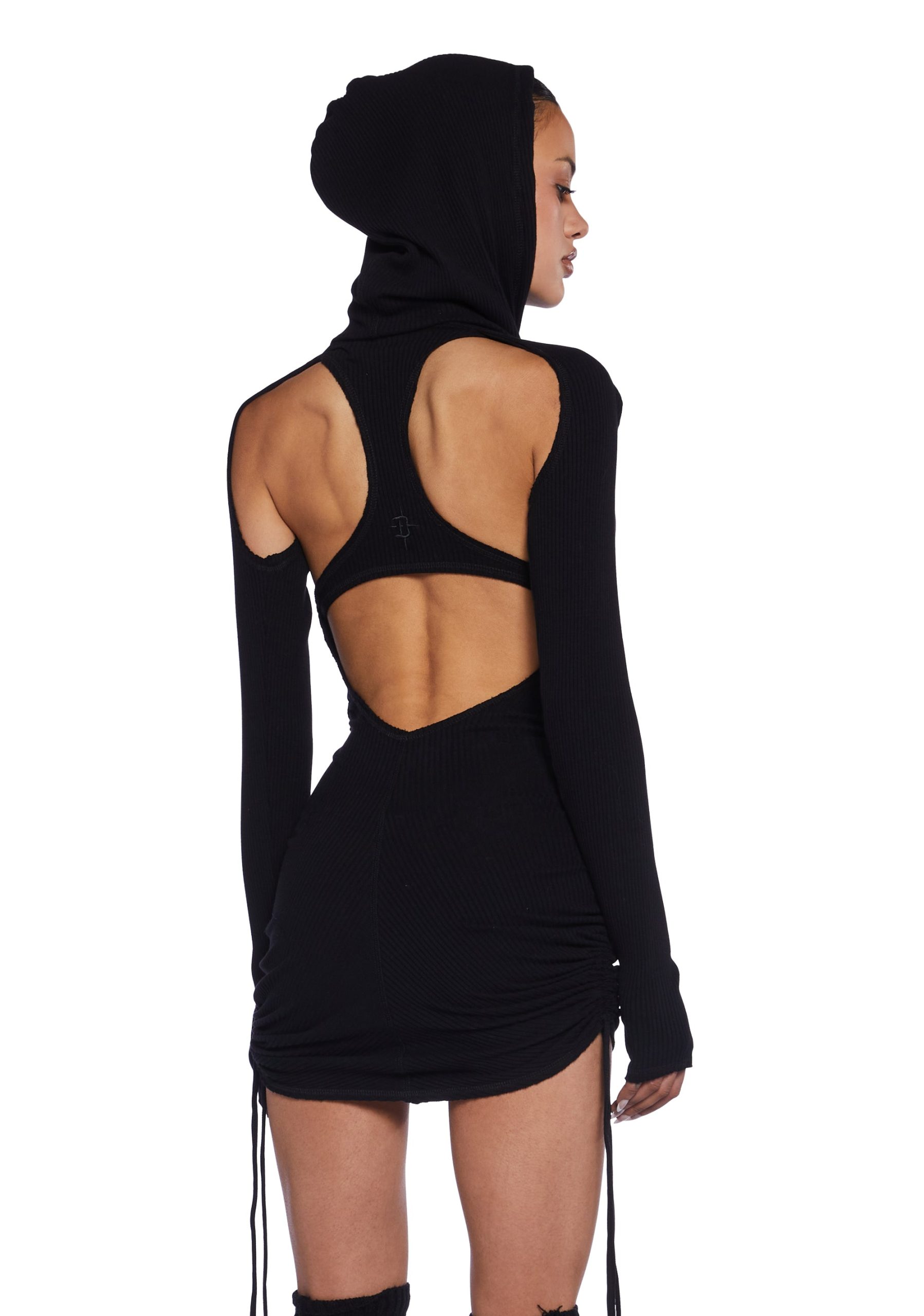 Compression Ruched Mini Dress - Image 3