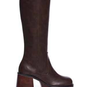 Vintage Soul Knee High Boots - Chocolate
