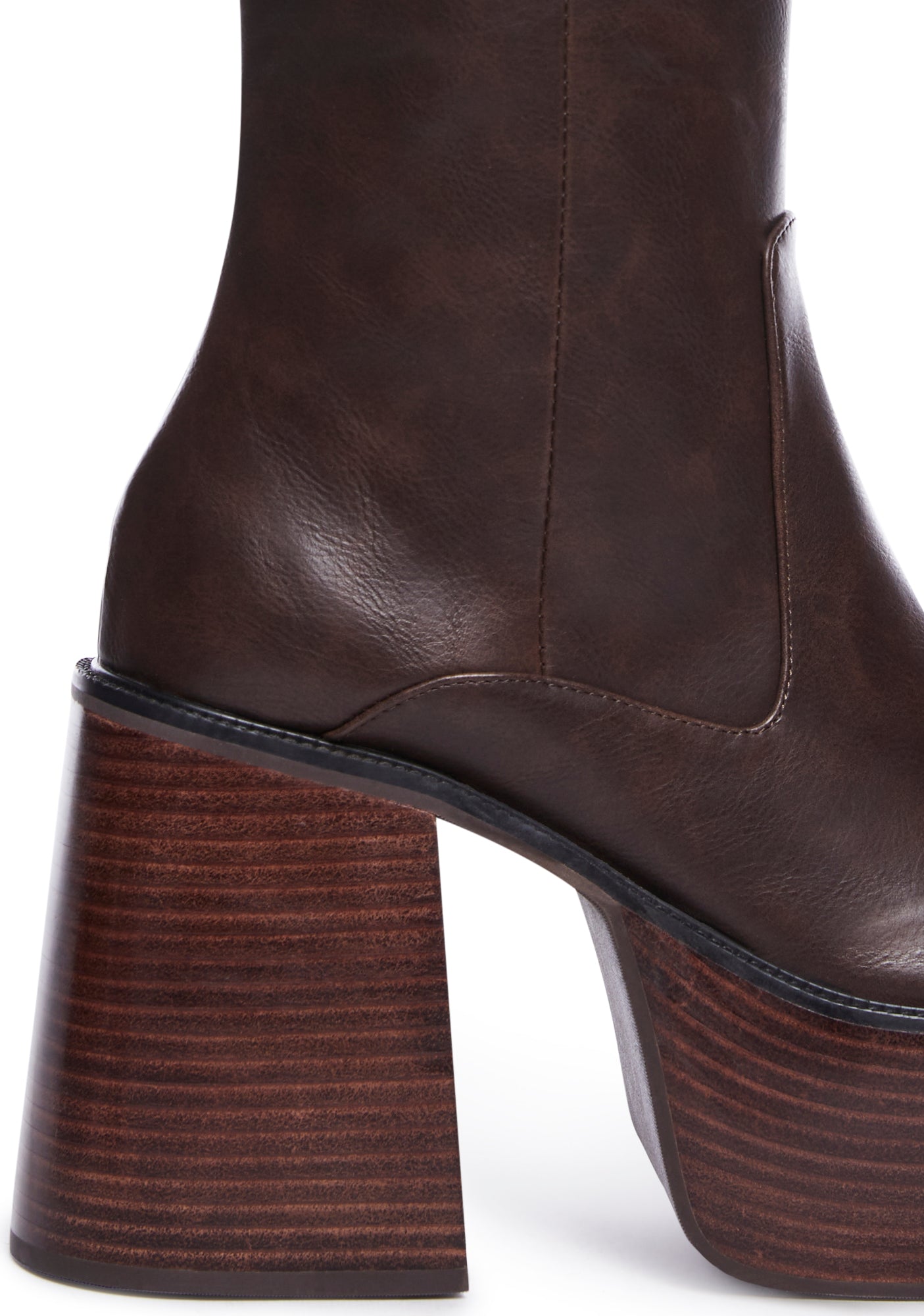 Vintage Soul Knee High Boots - Chocolate - Image 2