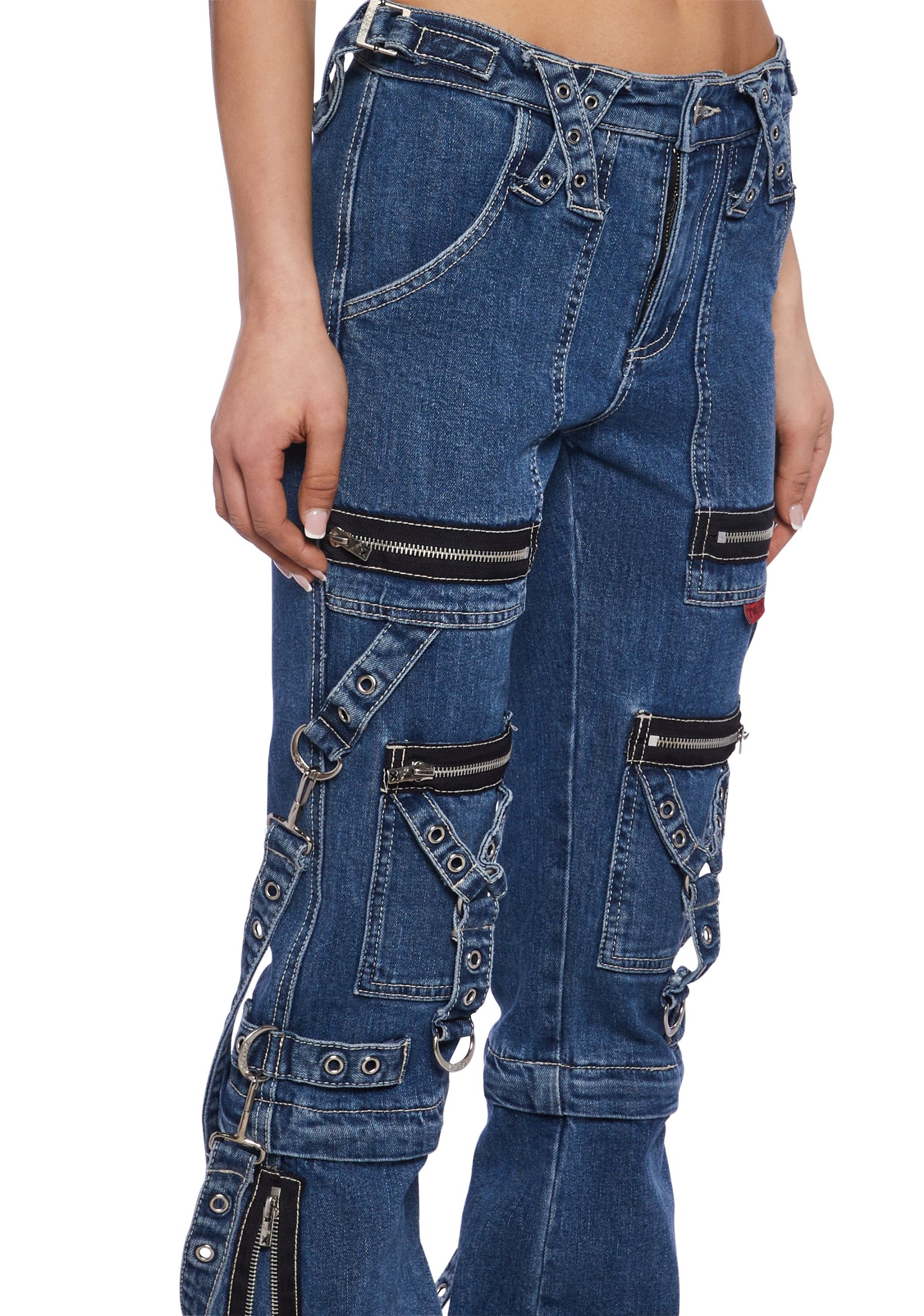 Zip to Zip Pants - Blue Denim - Image 5