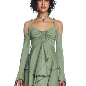 F is For Fairies Handkerchief Dress - Sage