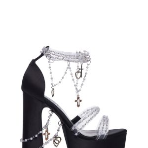 Holy Revelation Platform Heels - Black