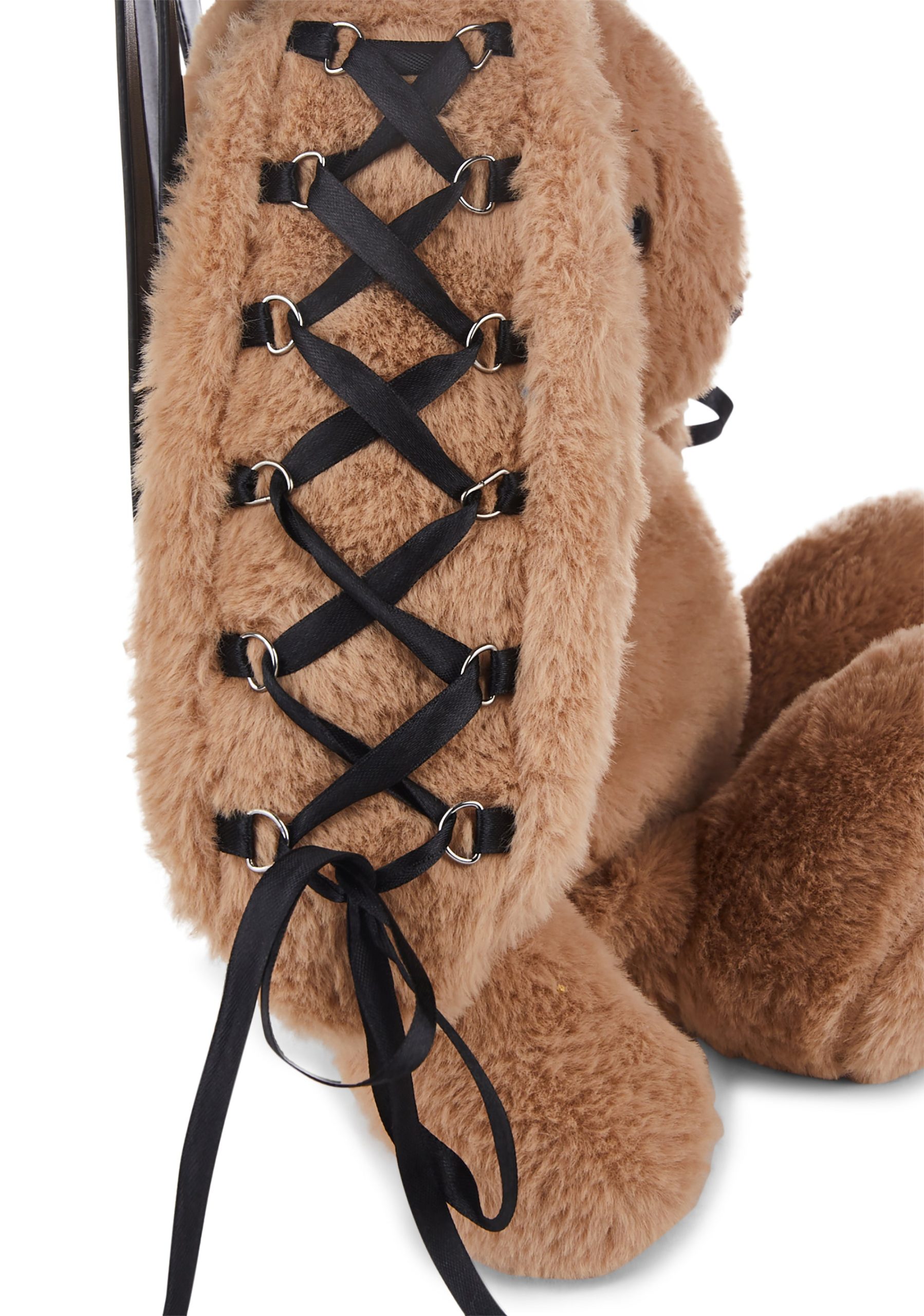 Cuddly Bunny Plush Backpack - Brown - Image 2