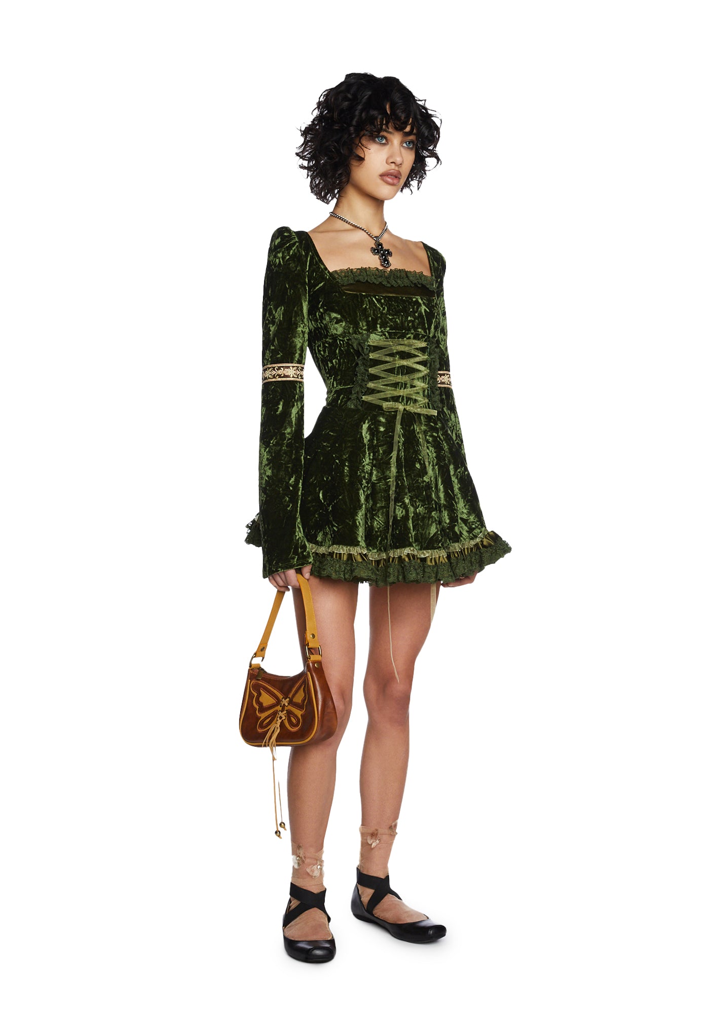 Myths N' Legends Mini Dress - Green - Image 2