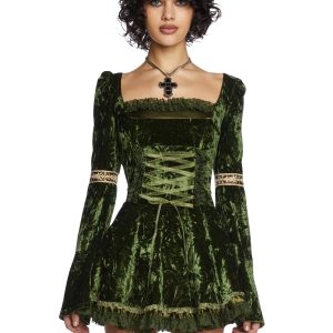 Myths N' Legends Mini Dress - Green