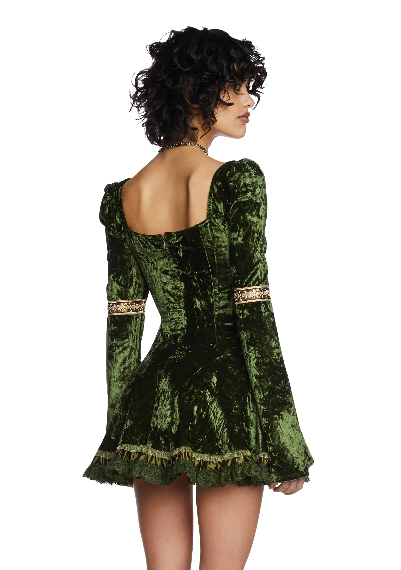 Myths N' Legends Mini Dress - Green - Image 4