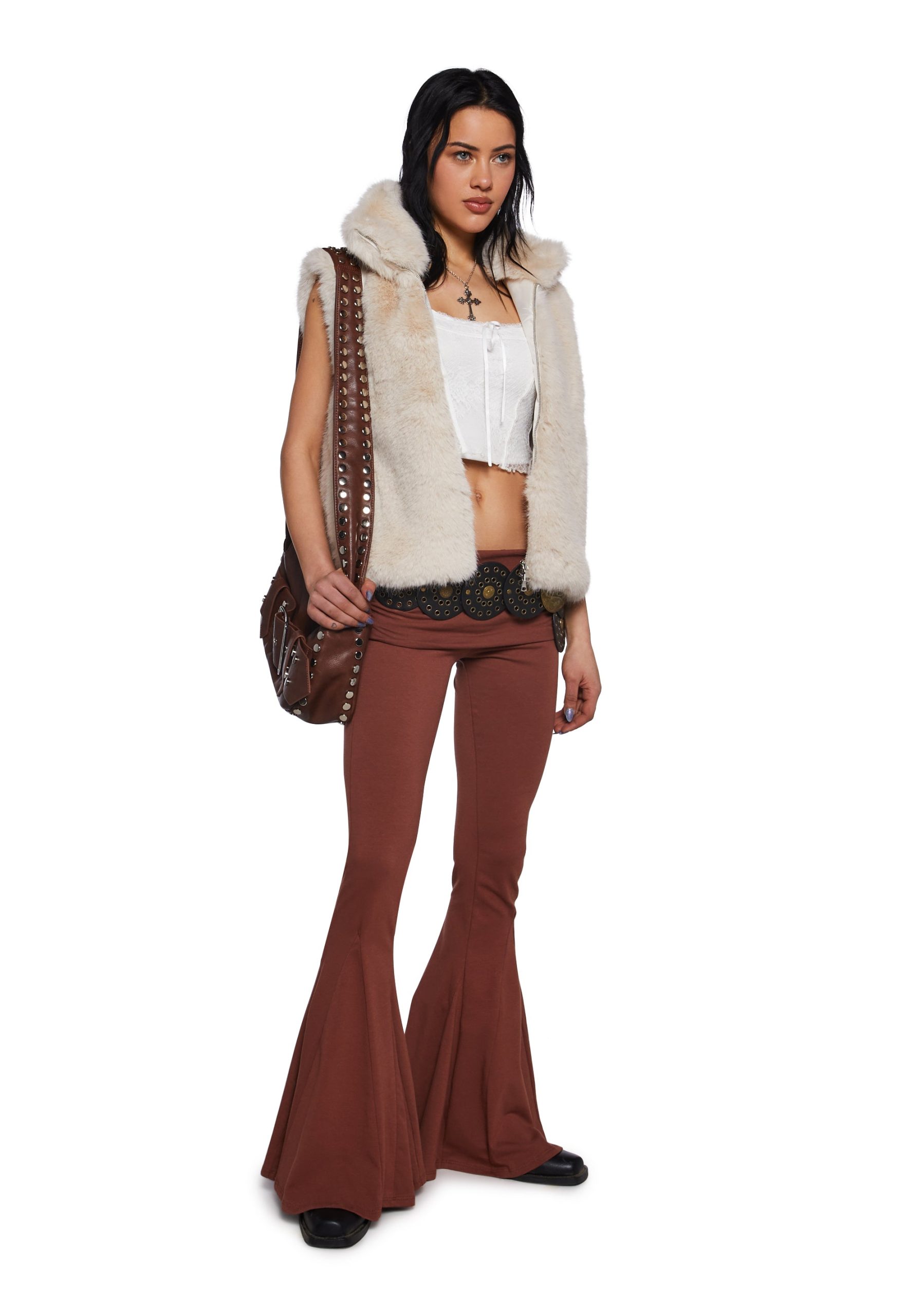 Dew Morning Flare Pants - Brown - Image 2
