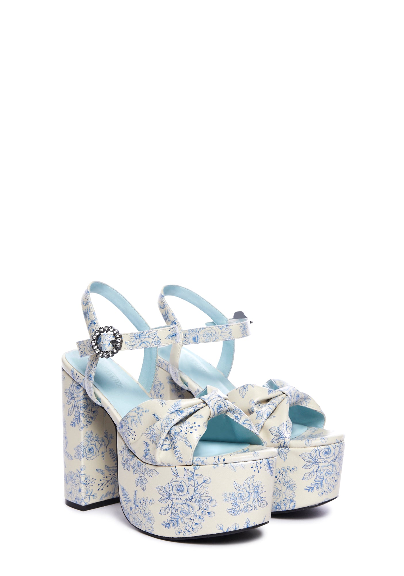 Love At Every Corner Platform Heels - White - Image 3
