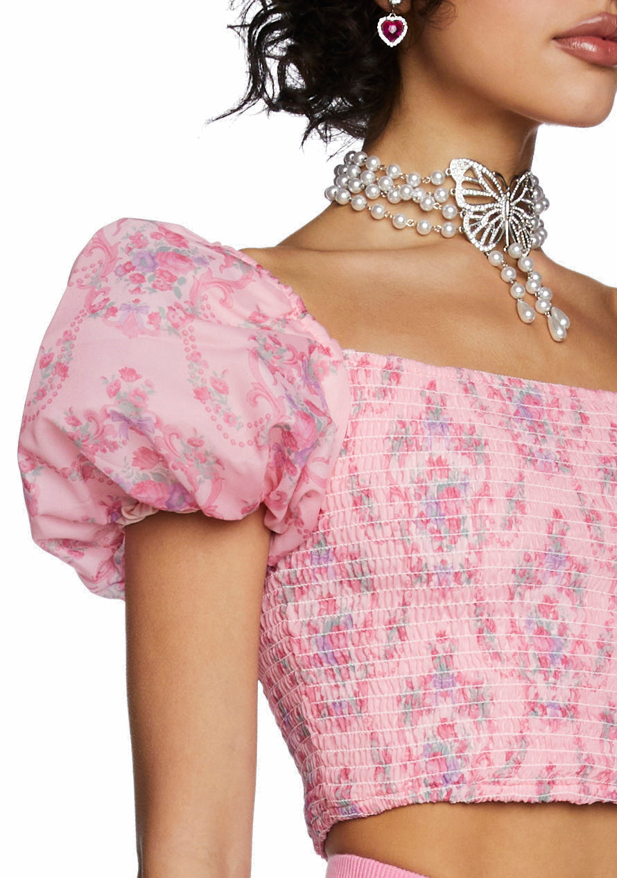 Scandal Sheet Puff Sleeve Top - Image 2