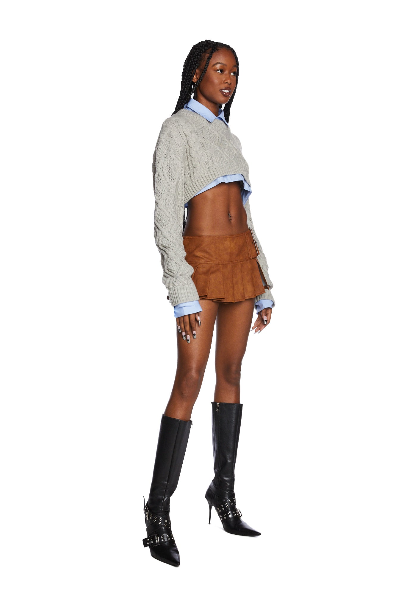 Viral Takeover Mini Skirt - Camel - Image 2