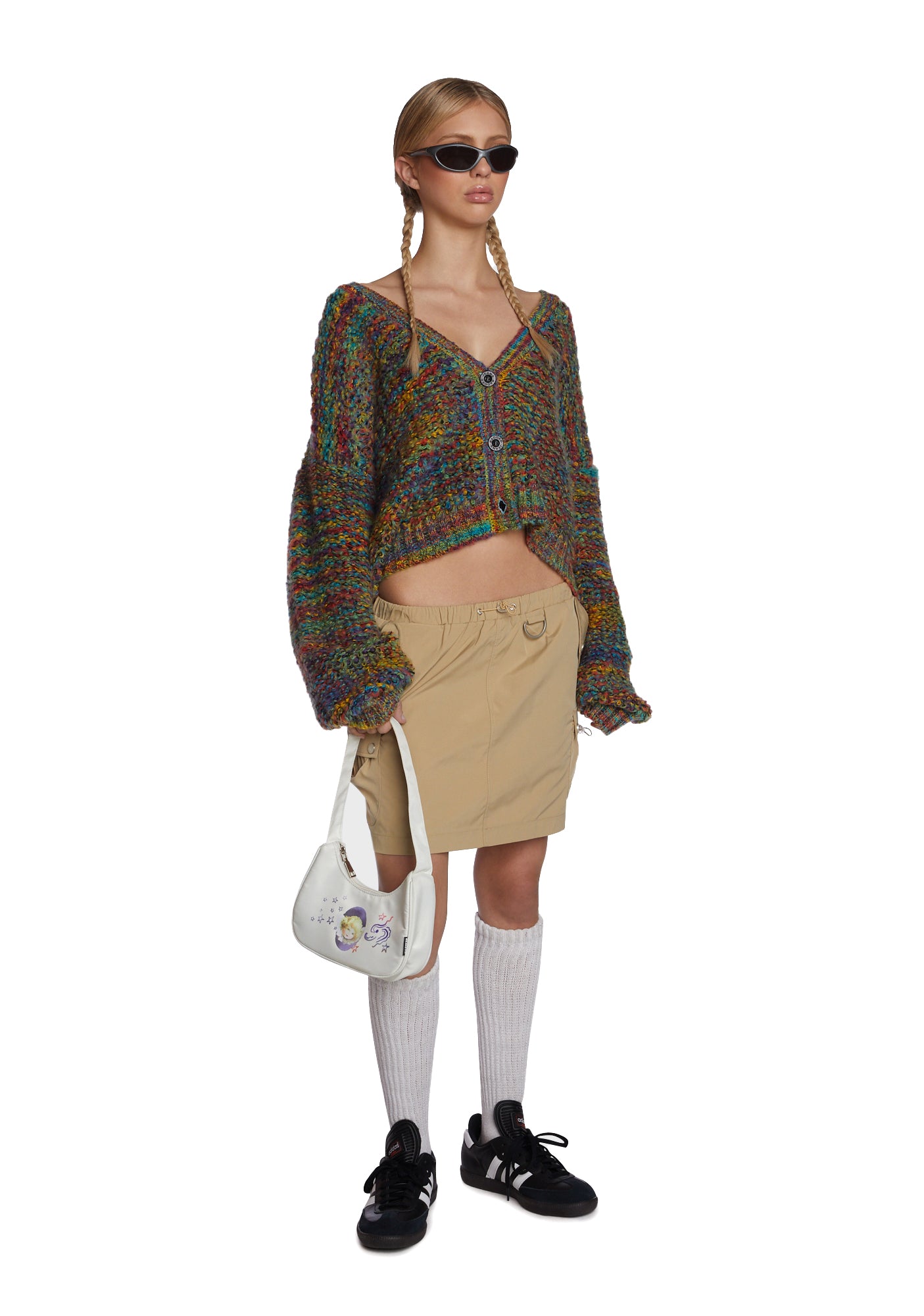 Camel Check My Status Cargo Skirt - Image 2