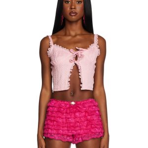 Game Of Lust Crop Top - Pink