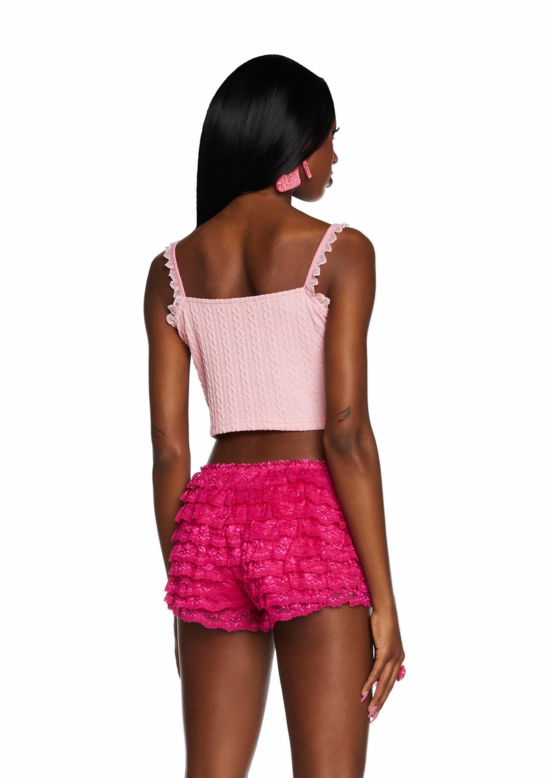 Game Of Lust Crop Top - Pink - Image 4